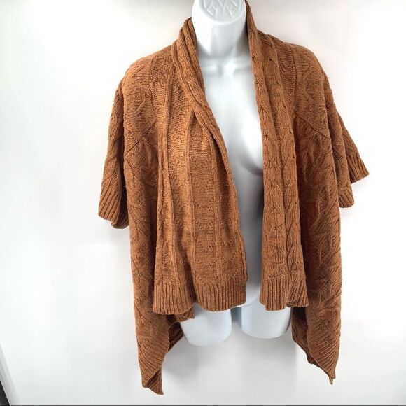 MM Couture Miss Me short sleeve sweater cable knit cardigan  wool large EUC - Picture 2 of 16